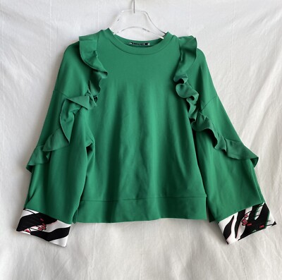 Vivetta Emerald Ruffles Top Size 40