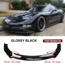 For Chevy Corvette C5 C6 Gloss Black Front Bumper Lip Spoiler Splitter Body Kit For Chevy Corvette C5 C6 Gloss Black Front Bumper Lip Spoiler Splitter Body Kit