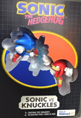 SONIC VS KNUCKLES Sonic the Hedgehog 2024 Hallmark Christmas Ornaments Walmart X