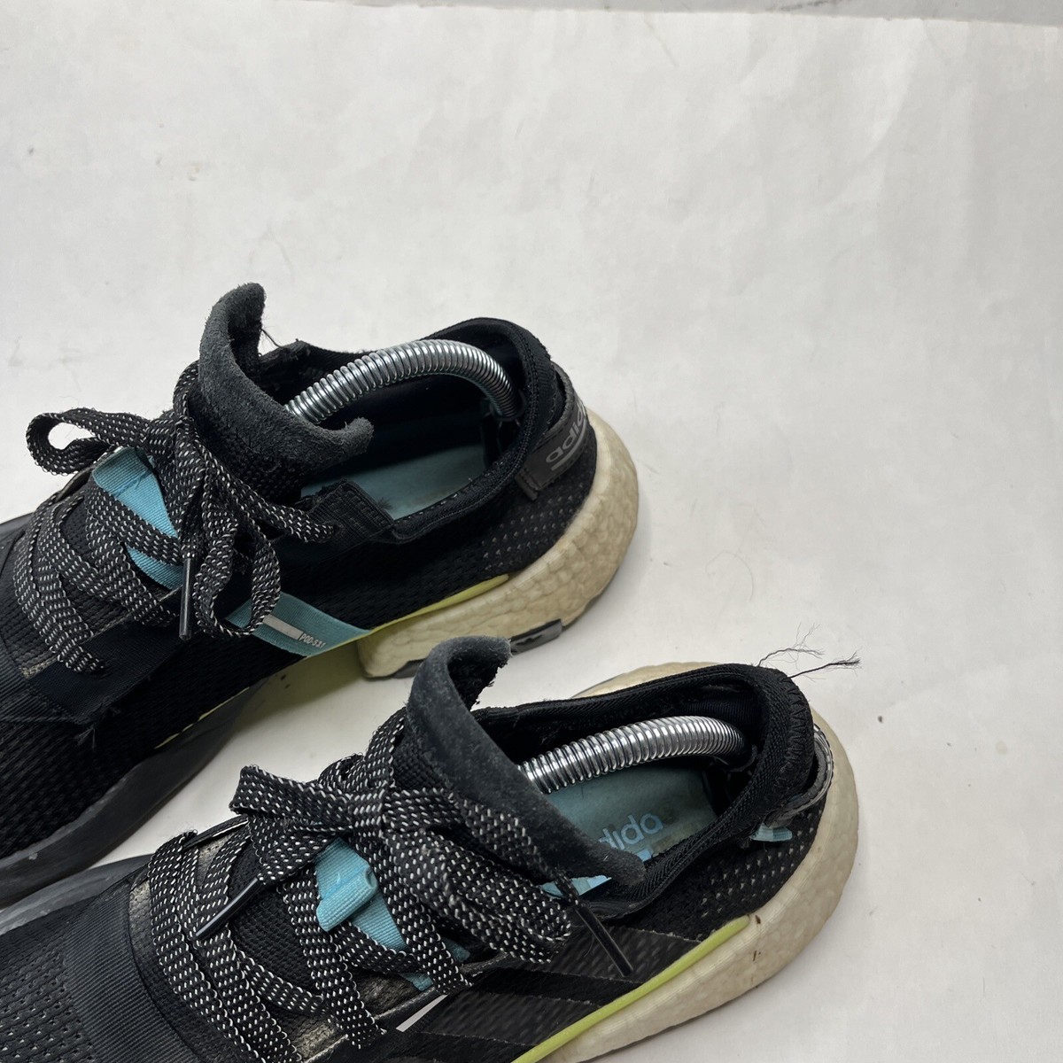 Adidas Mens Shoes Size 10 Sneakers Pod-S3.1 Black Black White Blue Neon AQ1059 Adidas Mens POD S3 1 AQ1059 Black Running Shoes Sneakers  main image 3