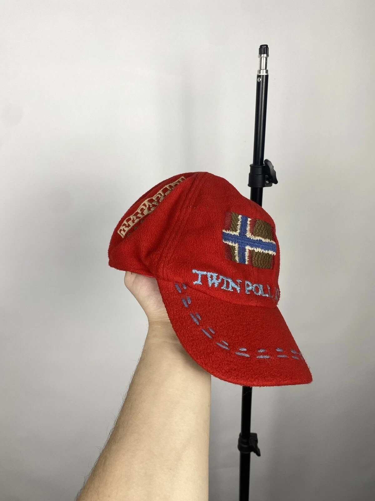 Vintage 90s RED NAPAPIJRI fleece Cap Outdoor