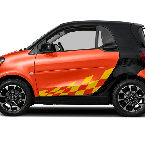 2 PCS Graphic Car Sticker Decal For Mercedes Benz Smart Fortwo Racing Decal - Picture 5 of 7