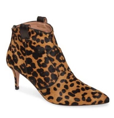 $595 VERONICA BEARD Leopard Calf Hair Lexi Ankle Boots Booties +Box Duster 7.5
