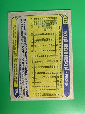 1987 Topps Ron Robinson #119 Cincinnati Reds | eBay