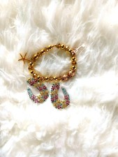 Trendy, versatile and Luxury cubic Zarconia Bead bracelet and earring