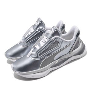 tenis puma plateados mujer