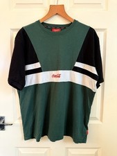 Alma de Ace Coca Cola Colour Block T Shirt XL Retro Vintage Style 90s Thick Tee