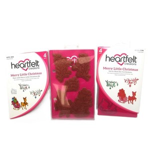 Heartfelt Creations NUEVAS estampillas adhesivas de Feliz Navidad y troqueles adhesivos trineo