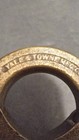 Rare Antique Solid Brass Yale & Towne Padlock Original Key Lock With Chain Loop — photo 3