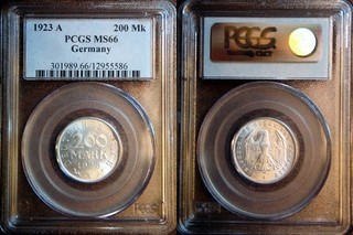 1923 A Germany 200 Mark PCGS MS66
