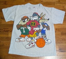 Maglia Vintage Looney Tunes Basketball XL - 1993 Cambia Incudine Anni 90 Bugs Bunny Taz USA