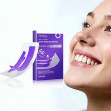 Purple Teeth Whitening Strips Brighten Tooth Remove Plaque Stain Cleaning Oral