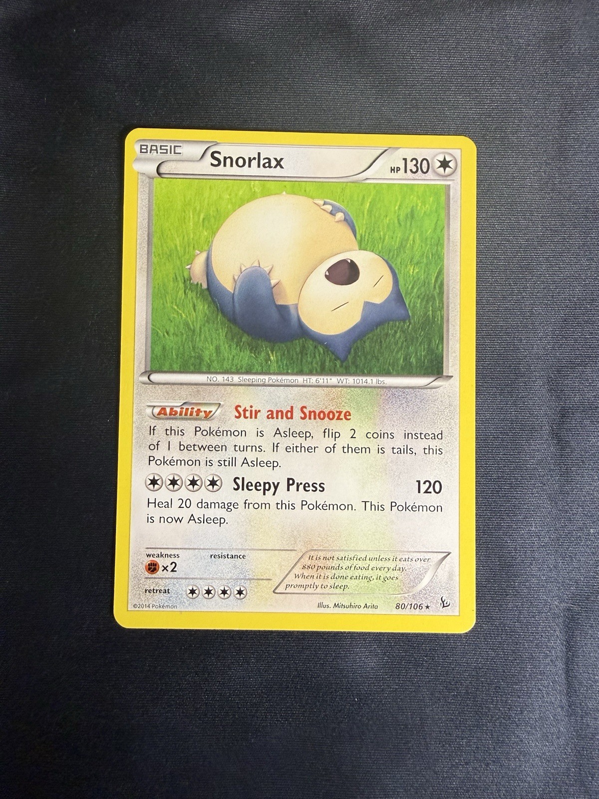 Pokemon XY - Flashfire Snorlax #80/106 Rare LP