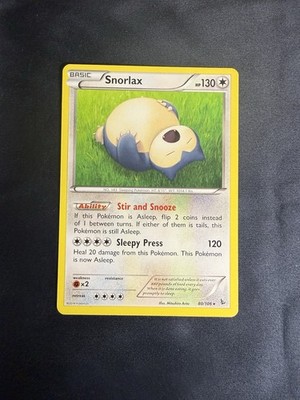 Pokemon XY - Flashfire Snorlax #80/106 Rare LP