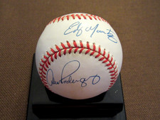 EDGAR MARTINEZ ALEX RODRIGUEZ MARINERS HOF SIGNED AUTO OAL BASEBALL JSA BEAUTY