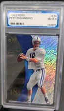 1998 SkyBox E-X2001 #54 Peyton Manning Rookie Card Graded Mint 9. rookie card picture