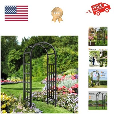 Vinyl Garden Arbor, PVC Wedding Arch for Ceremony Party, Garden Trellis for C...