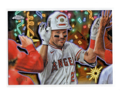 2025 Topps Chrome Update Series Mike Trout Celebration Gold Refractor /50 SSP