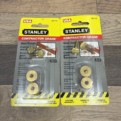 VINTAGE NOS Stanley USA - 45-711 STAIR GAUGE - Contractor Grade - 2 Packs Of 2