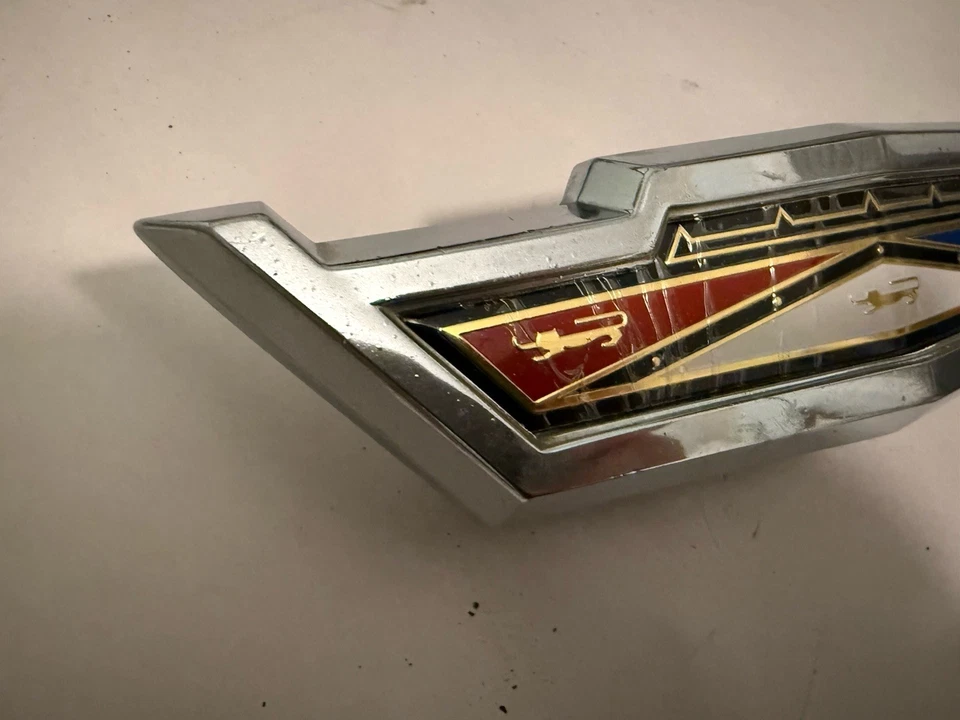 Ford Galaxie 1963 capó liberación mango parrilla adorno cromo nuevo inserto Foto 2 de 4