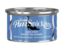 Fromm PurrSnickitty Duck Stew Canned Cat Food 3oz/12pk 8.88 per gallon
