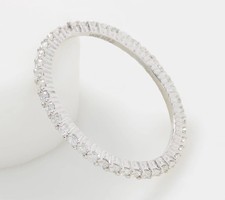 Affinity Diamonds Sterling Silver Eternity Band Ring, Size 6