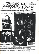 TALES OF RAGING FIRE - Heavy Metal Fanzine -Nr. 1 August 2000 - Fanmagazin