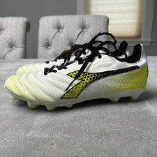 Diadora Brasil Elite GR LT LP12 Soccer Cleats Men's Size 9 White Yellow