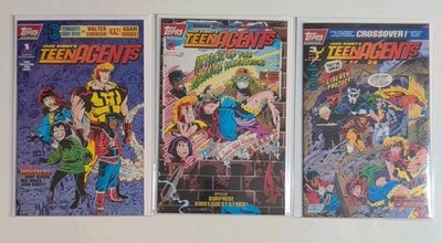 TeenAgents #1-3 Comic Book Lot Topps Comics 1993