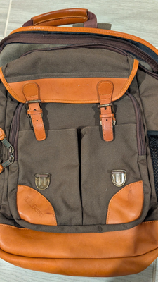 Vintage* LL Bean Maine Rucksack Backpack Khaki Cotton Wax 