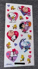 Hallmark Stickeroni Holographic Peanuts Stickers Snoopy Hearts Valentine  s