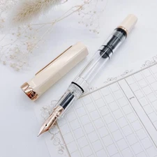 TWSBI Fountain Pen Eco Cream Rose Gold Inhalation Type Fine Point F