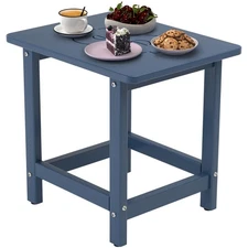 HDPE Outdoor Patio Side Table, Adirondack Table (18.9x15x17.9in | Weatherproo...