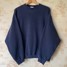 Vintage 90s Tultex Athletic Weight Sweatshirt Faded Navy XL