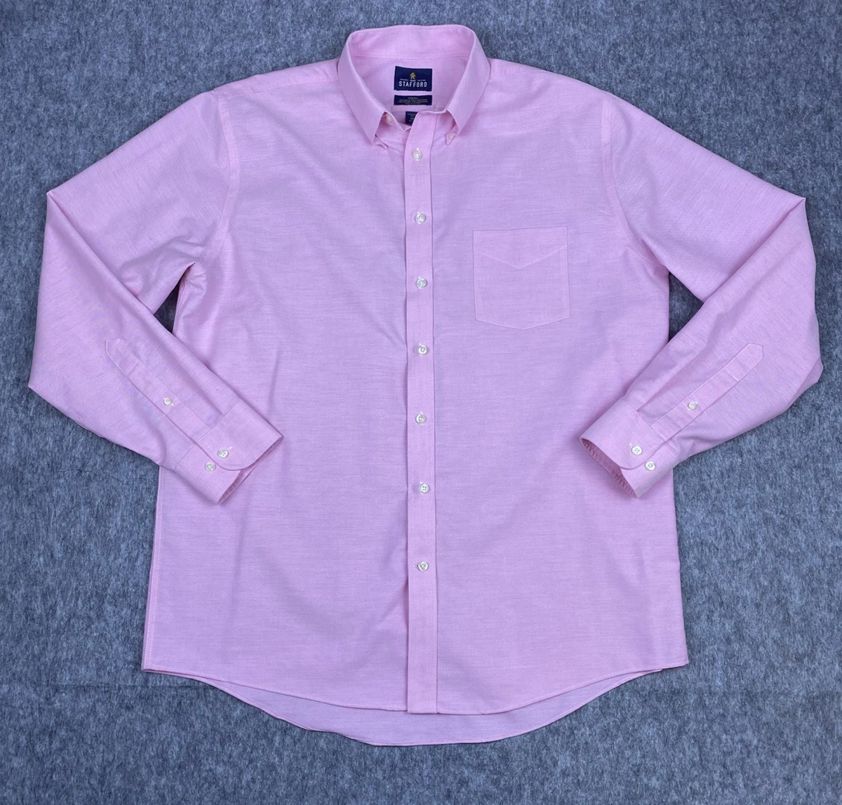 Stafford Long Sleeve Button-Down Solid Men's Dress Shirts for sale | eBay