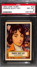 1952 TOPPS LOOK N SEE #12 FRANCIS SCOTT KEY PSA 8 NM-MT 23018031 