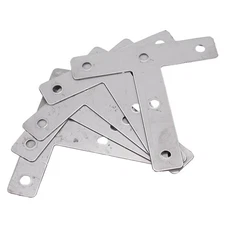5 Pcs Angle Plate Corner Brace Flat T Shape Repair Bracket 80mm x 80mm B7N59315