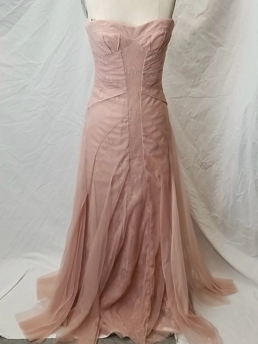 bcbgmaxazria bare pink dress BCBGMAXAZRIA Cross Front Maxi Dress in Bare Pink Python Skin