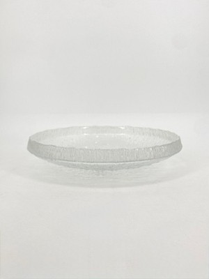 * TAPIO WIRKKALA IITTALA ULTIMA THULE GLAS SCHALE EISGLAS RELIEF