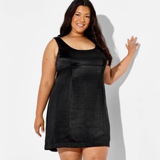Women's Satin Scoop Neck Mini Dress - Wild Fable