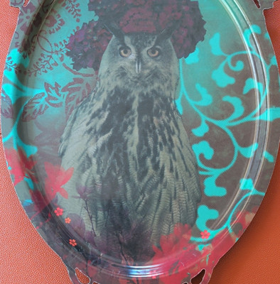 Ibride Owl Laminate Designer Tray Made in France 