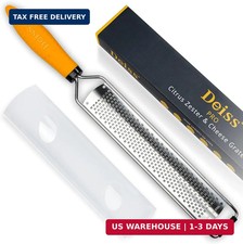 Deiss PRO Lemon Zester & Heavy Duty Cheese Grater & Vegetable Grater - Parmesan