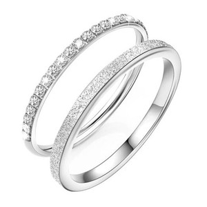 Authentic 2-Pack Gold Plated Stacking Rings for Oura Ring 4/Ring 4 Ceramic/Gen 8 Silver-1