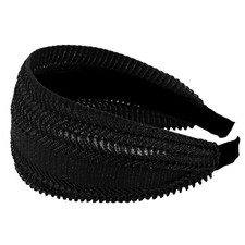 Black Headband Women Extra Wide Thick Teeth Large Band Fashion Accessories