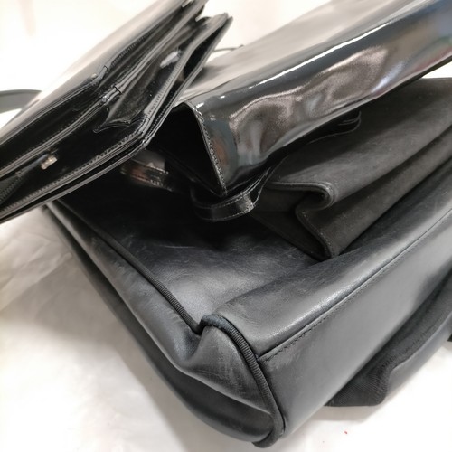 Salvatore Ferragamo Schultertasche 5er Set schwarz Lackleder 5601401 - Bild 4 von 9
