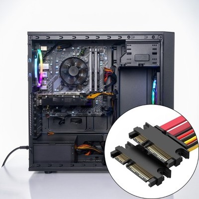 Short Length Satas 22Pin Male to Male Cable Satas Power Data Cable for Computer