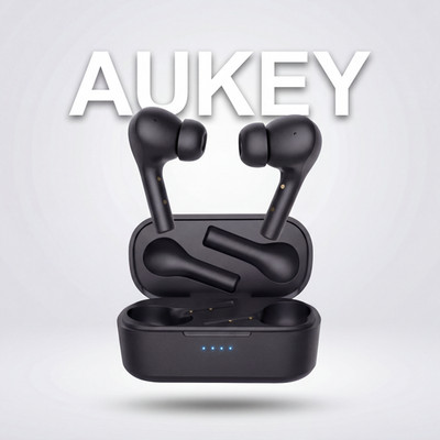 UAkey Aukey Bluetooth Ear Buds Smart Schwarz - Auto Connect AUKEY 30 Stunden