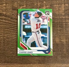 2026 Donruss Chipper Jones Optic Green Prizm Parallel #d 4/5