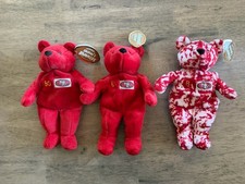 NFL Salvino's Bammers Bear Lot of 3 2-Steve Young 1-Jerry Rice Plush Beanies