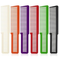 6PCS Professional Barber Styling Plastic Comb Set for Haircutting and Salon Use
